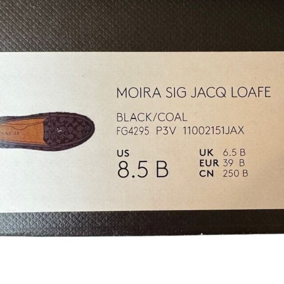 Coach Womens Signature Canvas Loafers Size 8.5 Black & Gray Slip-On Shoes - Picture 7 of 7